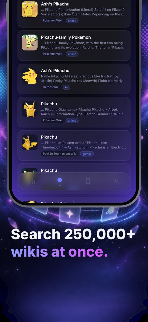 Searching many wikis at once for Pikachu