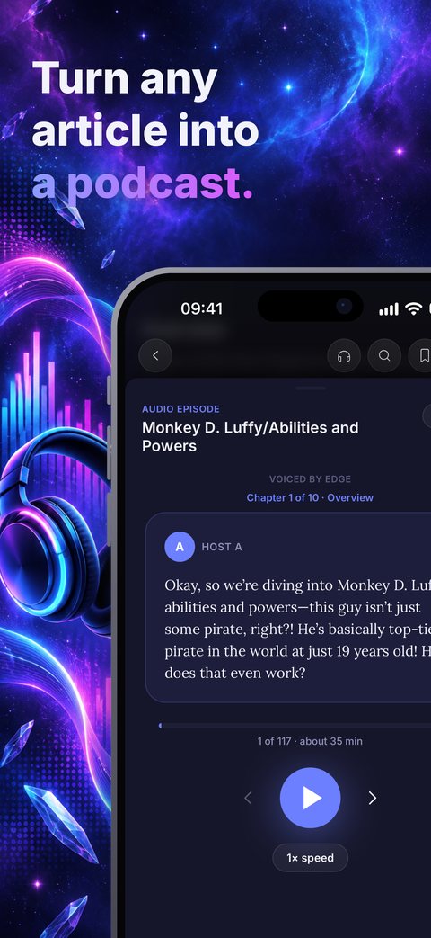 An article turned into a two-host podcast episode